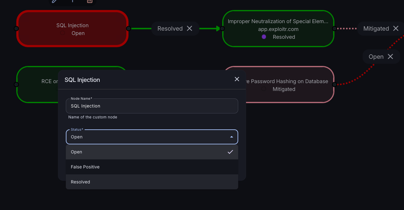 Interactive attack chain map demo