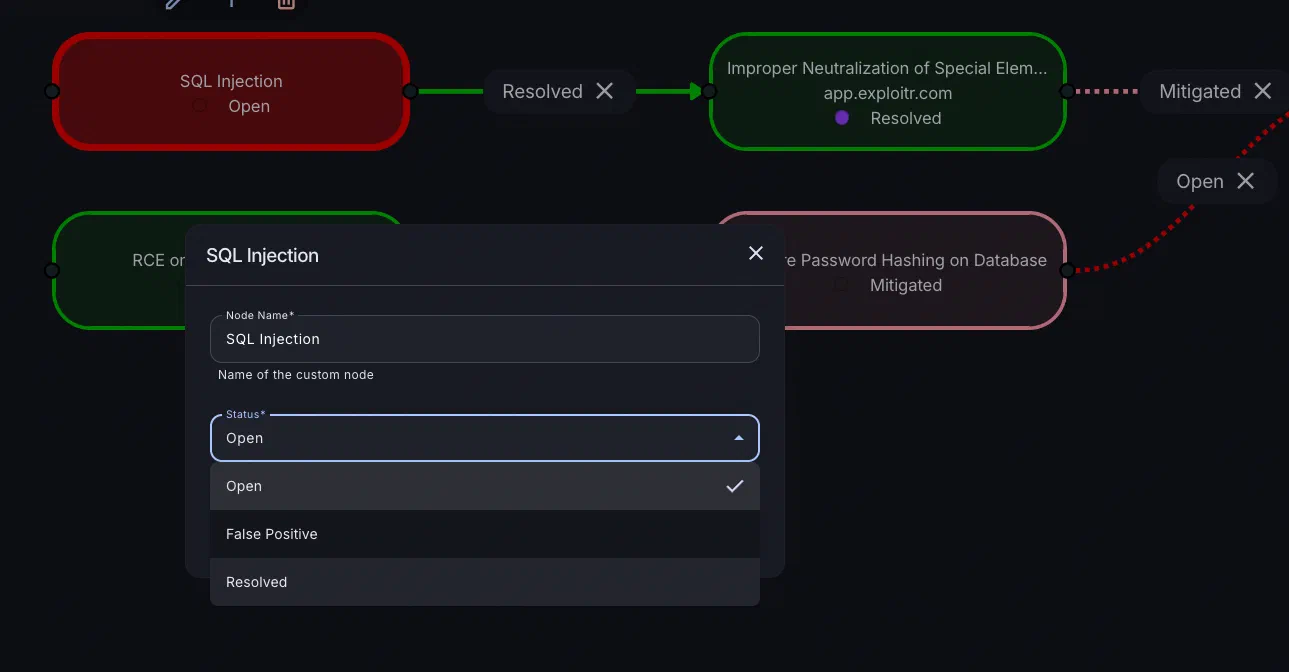 Interactive attack chain map demo