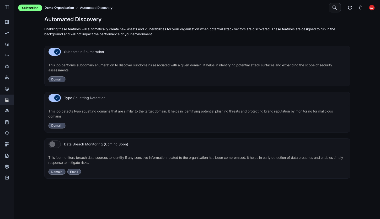 Automated discovery configuration