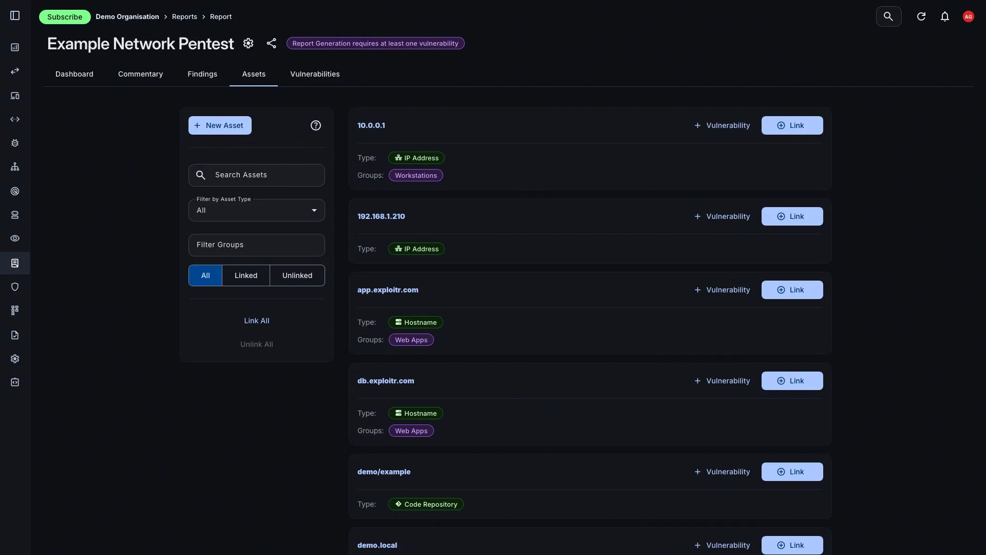 Asset sidebar details view
